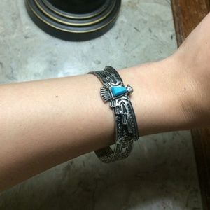 Sliver boho Aztec bracelet