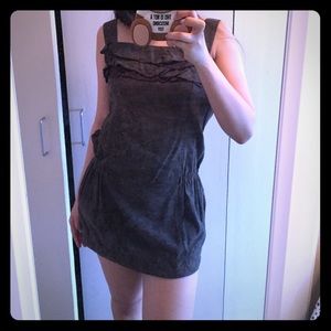 Dark green mini dress