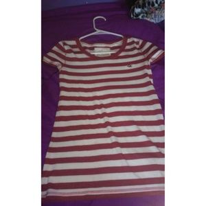 Red and white striped Hollister shirt