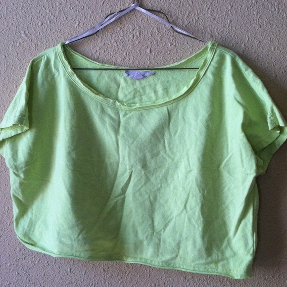 Yellow crop top
