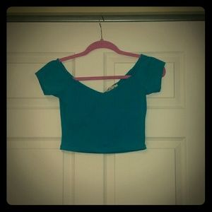 *SOLD* Turquoise crop top