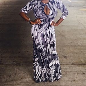 Color blocked Kalediscope dress!