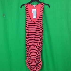 Splendid summer dress coral and navy size S NWT