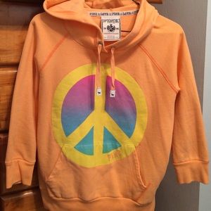 Victoria Secret Pink ✨ 3/4 sleeve bright hoodie