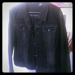 Black denim jacket