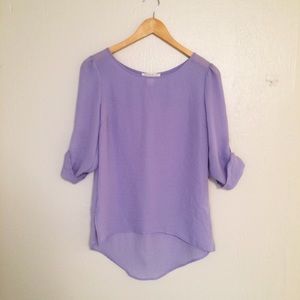 Slightly sheer, lavender blouse from Forever21