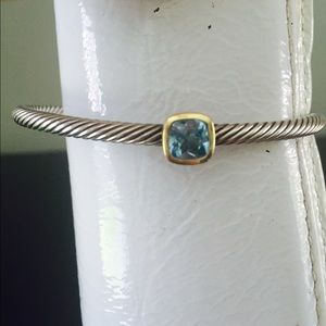 David Yurman  blue topaz 3mm bangle