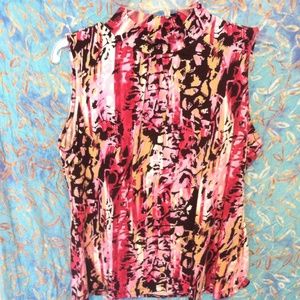 Semi Turtleneck Printed Tank