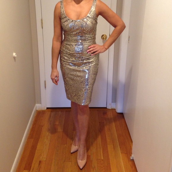 Sexy gold tiger print sequent  dress💋💋 - Picture 2 of 4