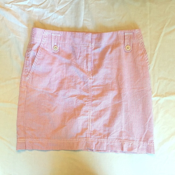 Ann Taylor sz 4p pink seersucker skirt - Picture 1 of 4