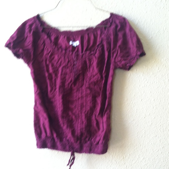 Maroon top