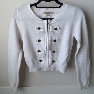 White zipper Sweater