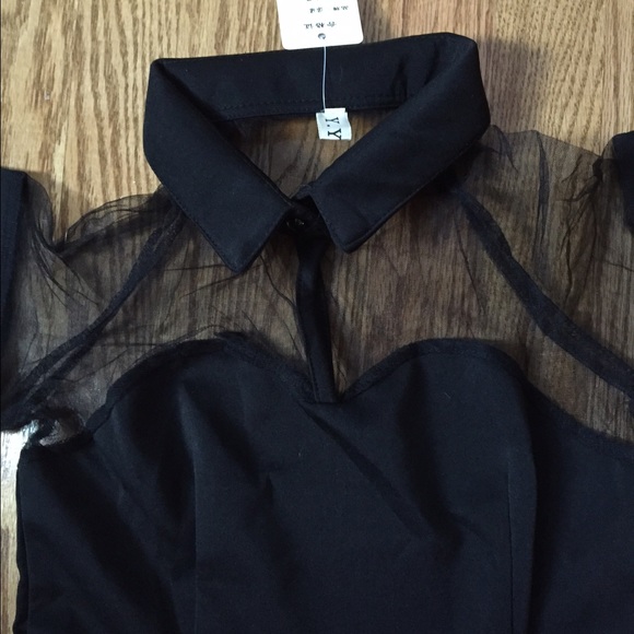 Collar mesh dress - Picture 2 of 2