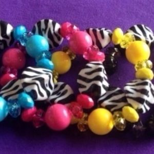 ❌SOLDZebra Bead Bracelets❌SOLD
