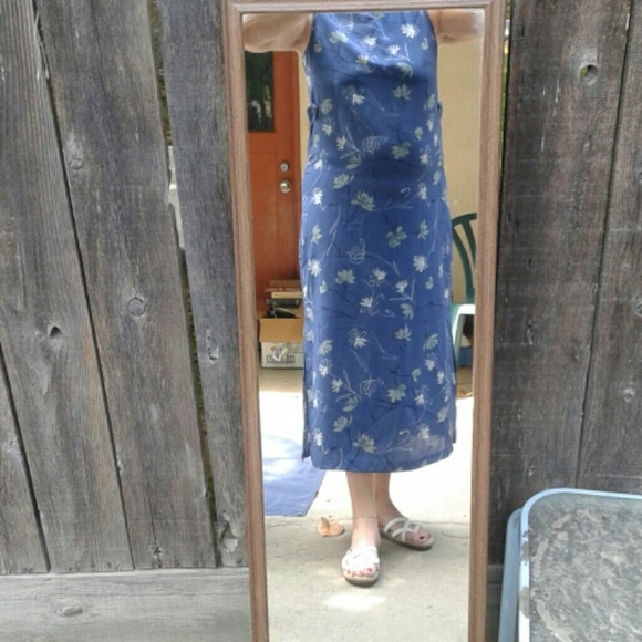 Dresses & Skirts - FINAL REDUCTION  Blue Maxi Dress With Flowers