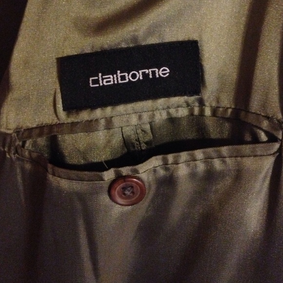 Men's Sport Coat. Claiborne. Gray. 48 regular - Picture 3 of 3