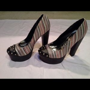 Mona Mia Collezione Multicolored Platform Heels