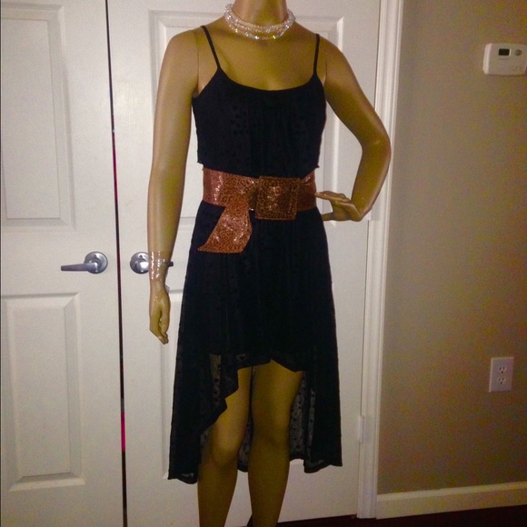 Price Drop $10 Mimi Chica Half Sheer Hi Low Dress