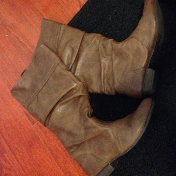Brown riding boots