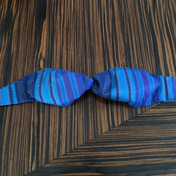 Stripped Strapless Bikini Bathing Suit Top