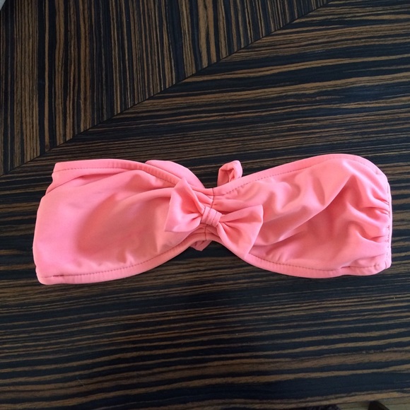 Peach Strapless Bikini Top
