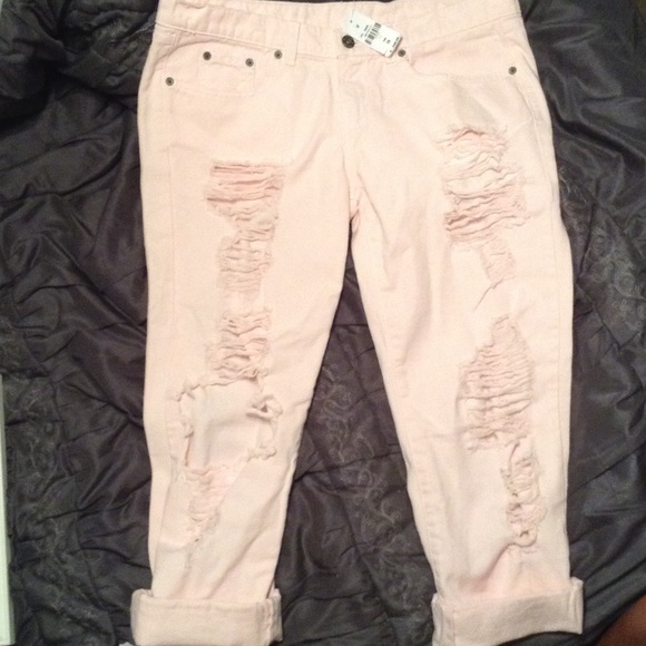 Pink carmar baggy fit boyfriend jeans