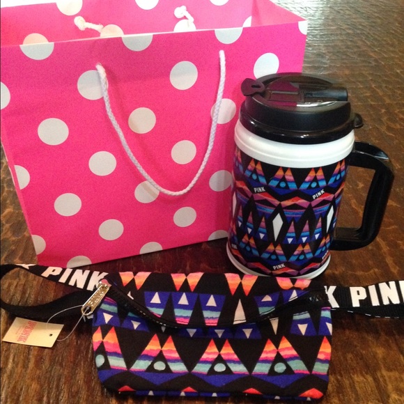 NWT Pink Tribal Chug Mug & Fanny Pack Bundle