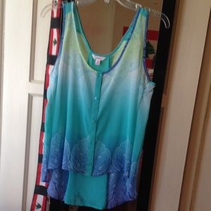 Blue Green Tank Top