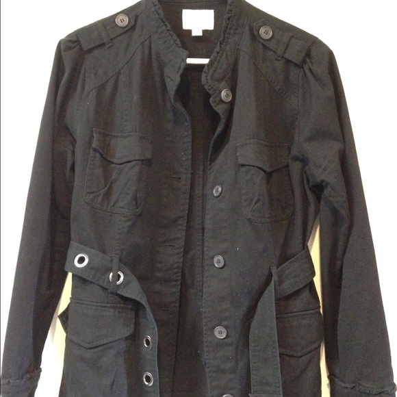 Black jacket with belt