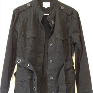 Black jacket with belt