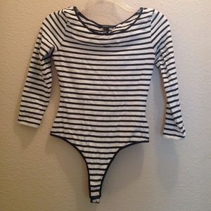 Black & white leotard