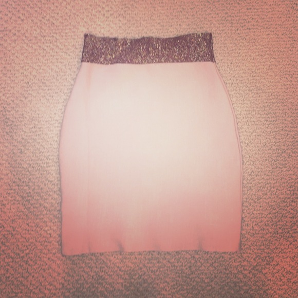 Forever21 nude bandage skirt.