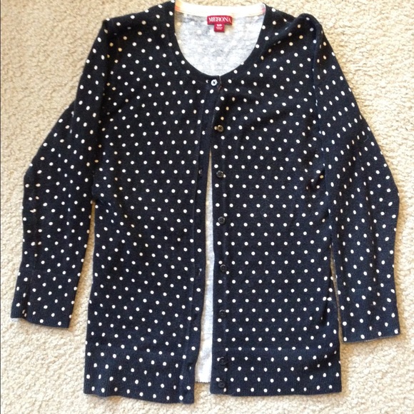 Polka dotted cardigan