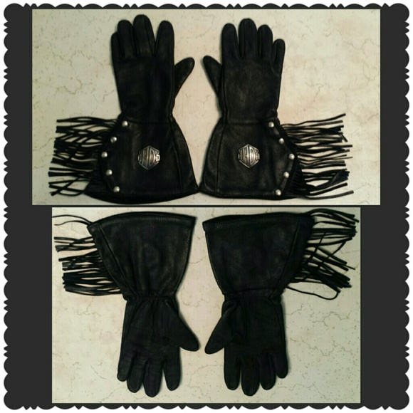 Genuine Leather Harley Davidson Motorcycle Gloves