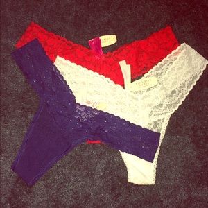 Bundle of 3 Victoria secret thongs