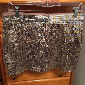 Abercrombie & Fitch sequin gold silver skirt
