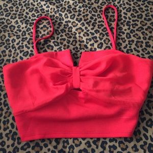 Red crop top