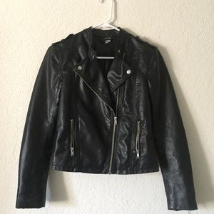 Black leather jacket