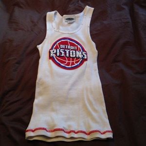 Never worn Detroit Pistons white tank top!