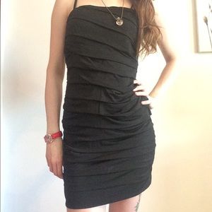 Sweet Storm Black cocktail dress with ruffles