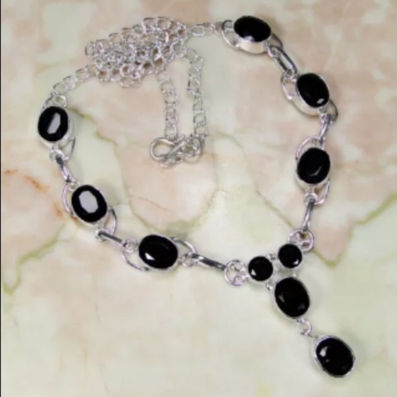 Onyx and Sterling Silver Necklace