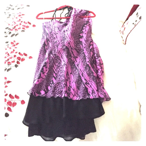 Purple and black large Akira dress