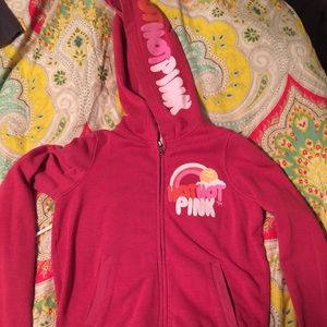 Pink zip up hoodie