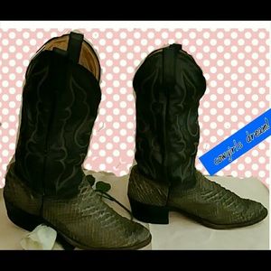 Abilene all leather and snakeskin cowboy boots