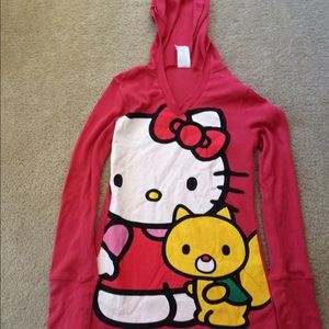 Hello Kitty hooded thermal sweater