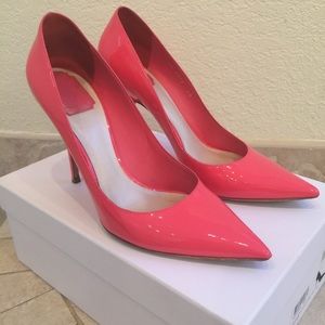 DIOR CHERIE POINTY TOE PUMP CORAL COLOR