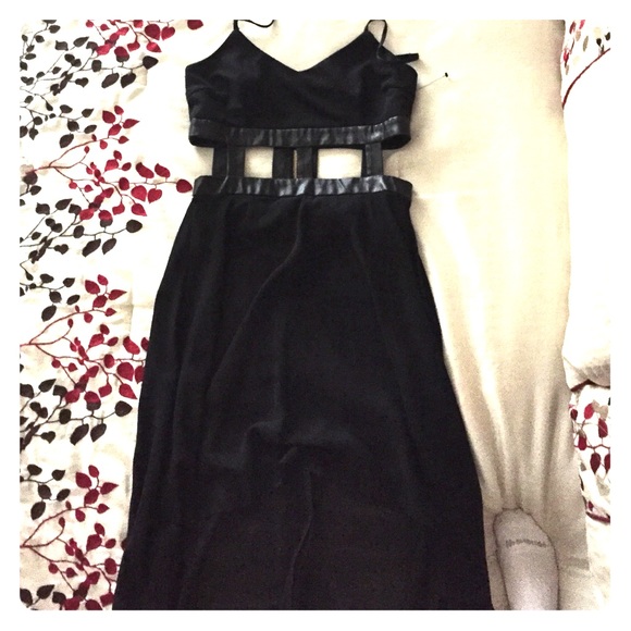 Large black cut out dress