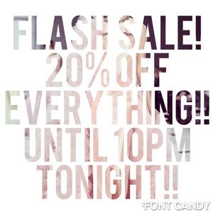 Flash sale!!