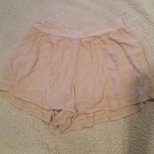 Final touch cream flowy shorts