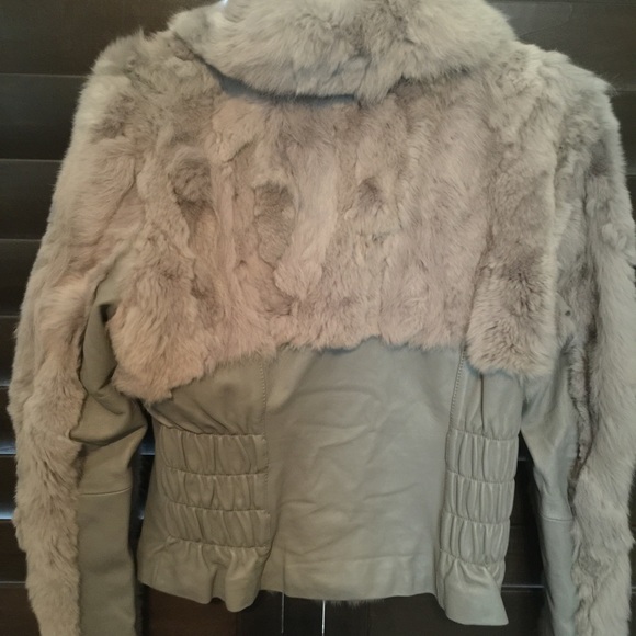 Rabbit fur & Leather jacket - Picture 4 of 4